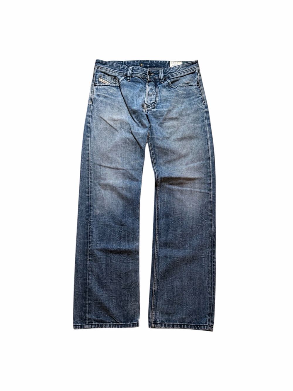 Diesel Larkee Classic Men's Straight-Leg Jeans in Faded Blue